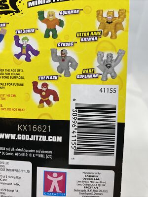 Rare Silver Superman Goo Jit Zu Minis DC Figure New Sealed Stretch