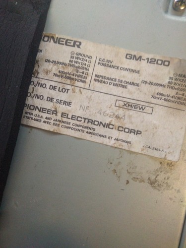Pioneer gm-1200 Made In Japan - Vídeo Inside - Imagen 7 de 10