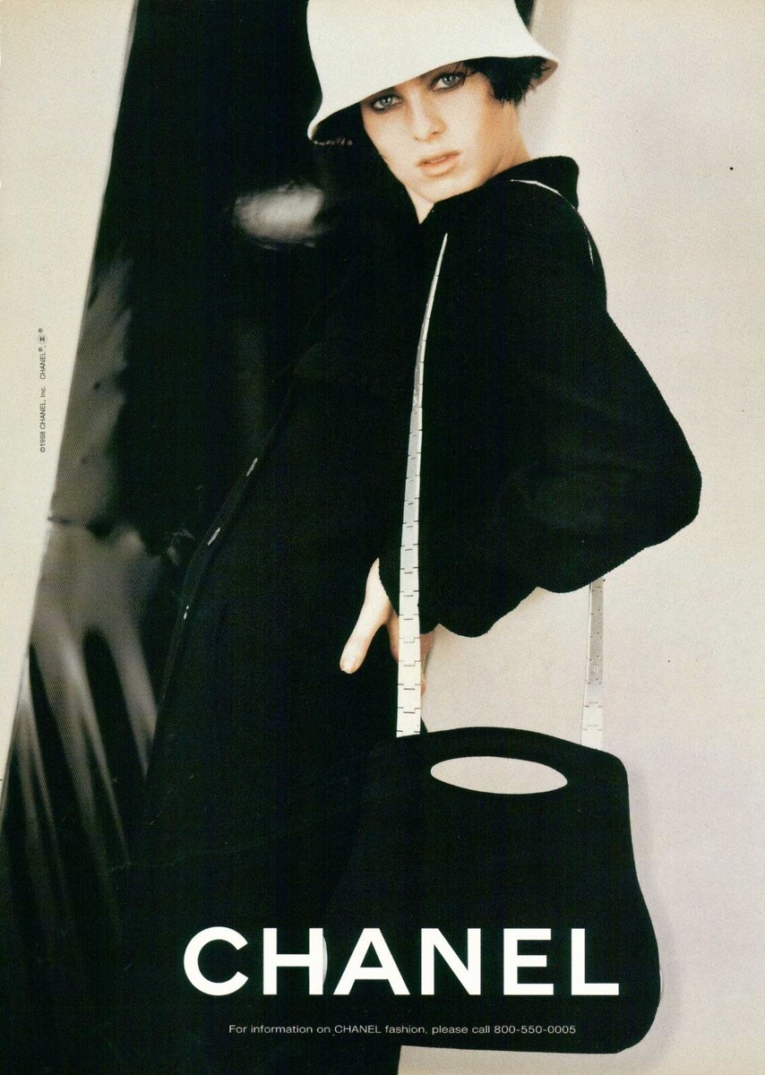 CHANEL Bags Magazine Print Ad Stella Tennant Karl Lagerfeld