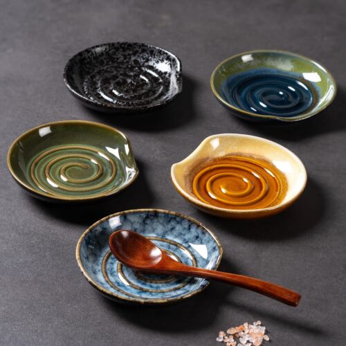 Spoon Rest for Stove Top, 5" Ceramic Spoon Holder for Kitchen Counter, Coffee... - Picture 6 of 8