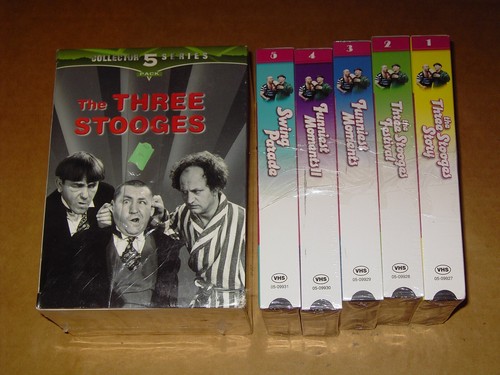 10 THREE STOOGES VHS VIDEO TAPES SEALED! 2 5PACKS COLLECTOR SERIES AND FESTIVAL - Picture 4 of 6