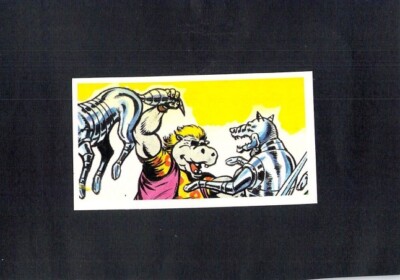 Y6752 TMNT Ninja Turtles card #9 Hippy Hippos vs Wolves