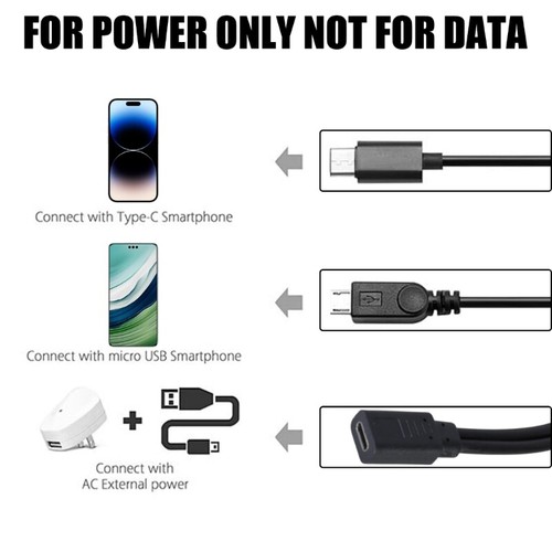 USB C Female to Mini USB+Type C Male Splitter Converter Adapter Extension Cable - 第 2/8 張圖片