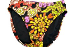 VTG VICTORIA'S SECRET SWIMSUIT BIKINI BOTTOM VINTAGE CUT STYLE RETRO HIGH LEG L