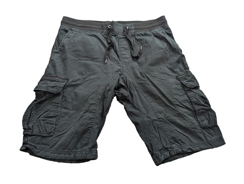 Southpole Sweat Shorts Men XL Gray Pull On Drawstring Zip Pockets