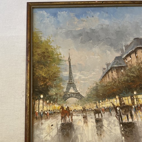 Antique Framed Oil On Board Parisian Scene Paris . Signed Paisley 13” X 16.5” - Picture 10 of 13