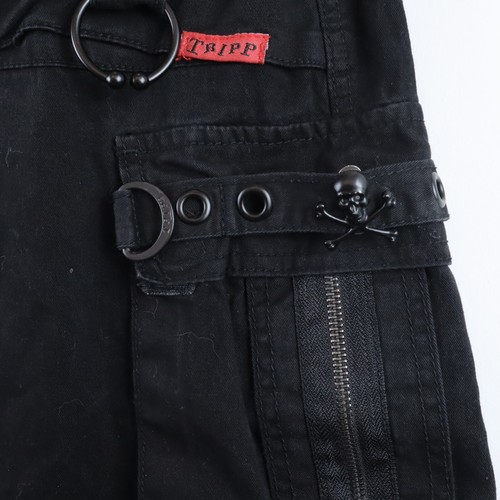 Pantalón holgado de pierna ancha Raver vintage Tripp NYC Daang Goodman Y2K para mujer XS - Imagen 7 de 24