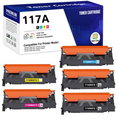 XXL 117A W2070A Toner Set for HP 117A Color Laser MFP 179fwg 178nwg 150nw 179fnw