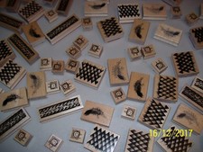 LOT OF 70 NEW RUBBER STAMPING BLOCKS / CRAFTS, CRAFTING, CARD MAKING SUPPLIES FS