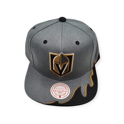 Mitchell & Ness Vegas Golden Knights Rising Tide Grey Adjustable Snapback