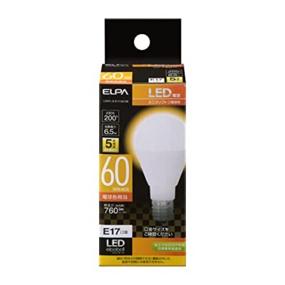 Elpa LDA7L-G-E17-G4106 LED Bulb  Mini Krypton Spherical Base  E17 60W Shape