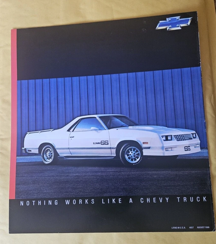 1987 Chevrolet El Camino и SS винтажный автомобиль продажи брошюра каталог - Изображение 2 из 4