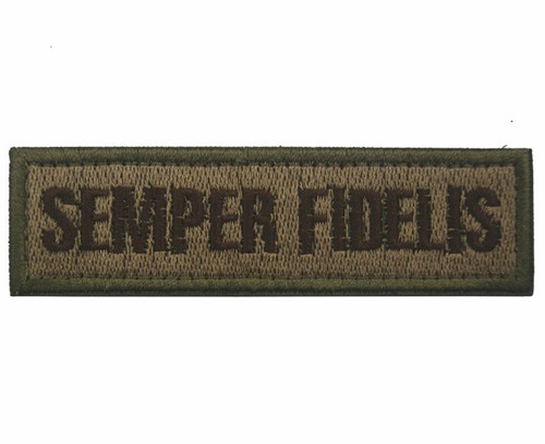Embroidered USA Army Semper Fidelis Hook Loop Patch USMC Backing Fastener Badge - Picture 5 of 11
