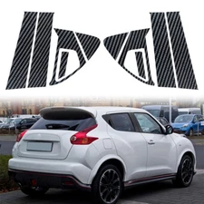 10Pcs Carbon Fiber Style Pillar Posts Door Trim Cover For Nissan Juke 2011-2017