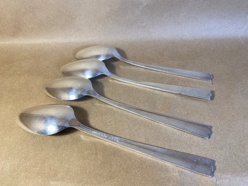 Lot of 4 1937 Oneida Nobility Plate CAPRICE 8 3/8" inch SERVING SPOONS - Picture 2 of 6