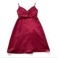 Jim hjelm occasions red satin a-line dress 8