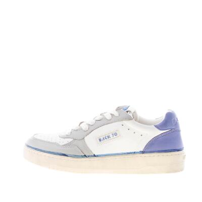 BACK 70 men shoes Slam D V4 sneaker in white leather with grey and blue vintage