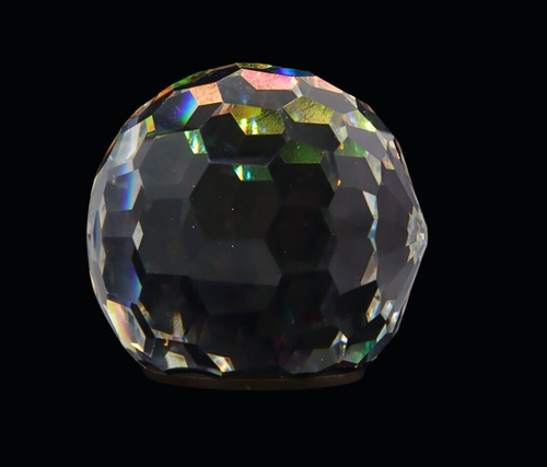 Swarovski 1972 Sonntage Calendar Bronze Clear Crystal Ball Paper Weight - Picture 2 of 5