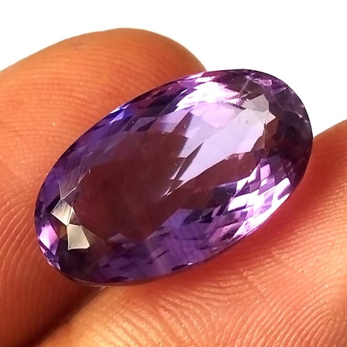 9.40 Carat Natural Purple Amethyst Oval Cut Faceted Loose Gemstone 17.7x10.8 mm - Picture 4 of 6