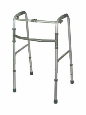 McKesson 146-10210-1 350 lbs. Adult Folding Walker - Silver