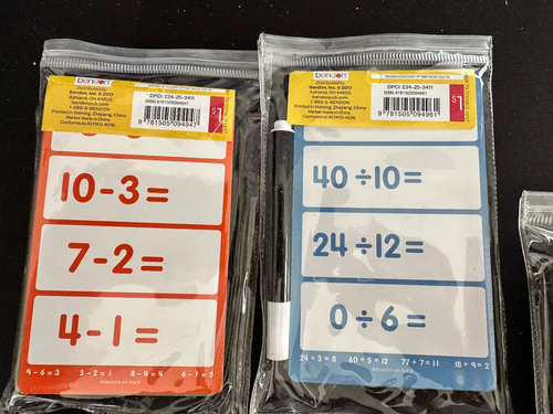 Money Addition Division Multiplication Flash Cards And Wipe Clean Cards SEE PICS - Picture 6 of 8