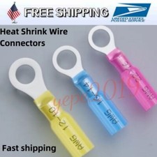Wire Crimp Connectors Heat Shrink Ring Terminals AWG 22-10 Awage US Waterproof