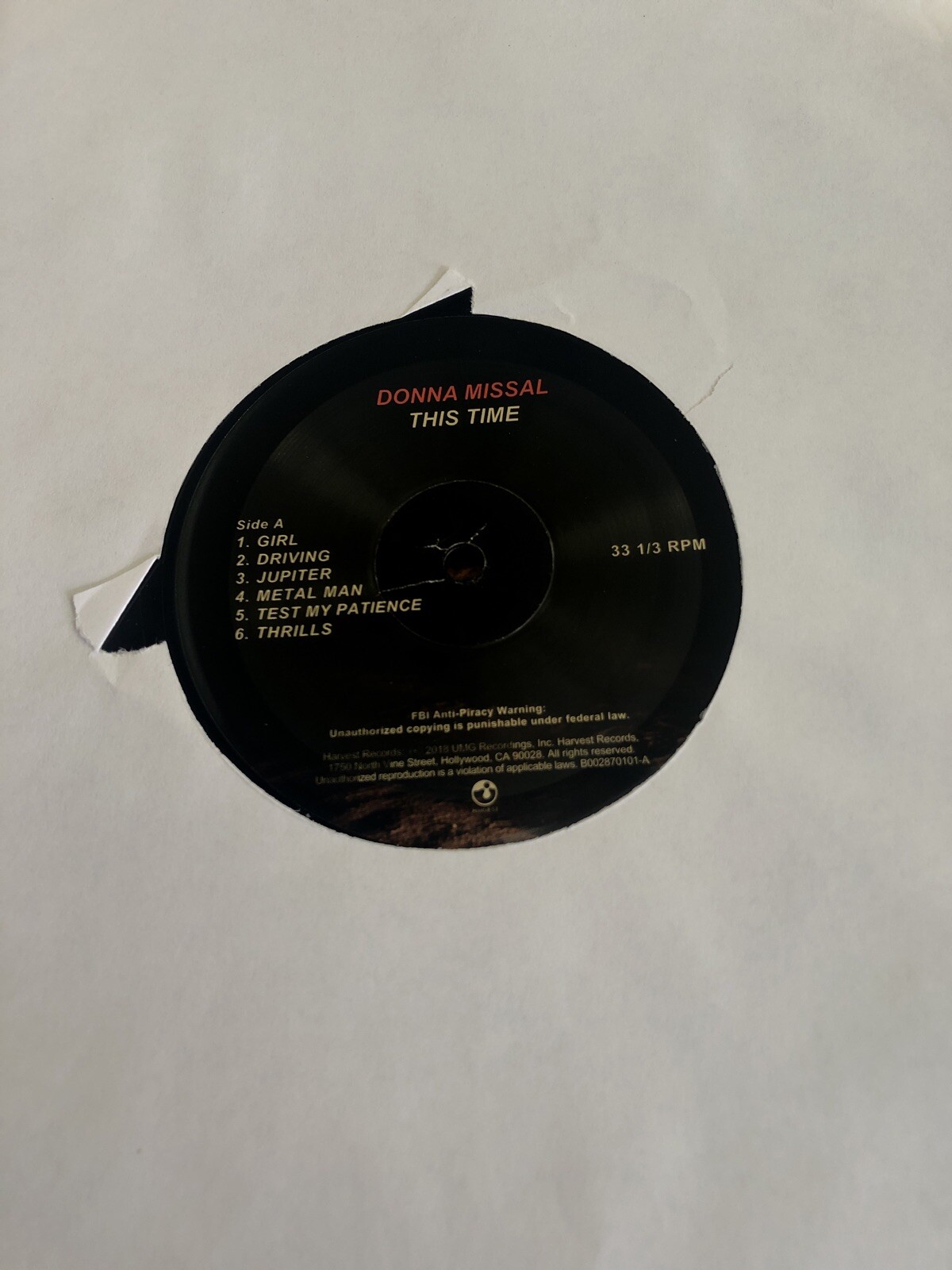 Donna Missal This Time Vinyl Pop Vocals Promo 602567780380 Ebay Thrills violão guitarra letra guitarpro partituras baixo cavaco teclado ukulele viola caipira bateria gaita. ebay