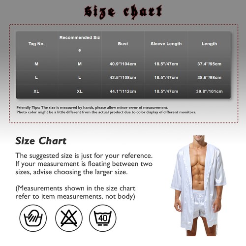 Mens Long Bathrobe With Shorts Sleepwear Shirt Hooded Nightgown Nightwear Set - Picture 36 of 90