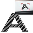 A Window Door Wall Car Badge Emblem Alphabet Letter Decals Stickers Carbon Black