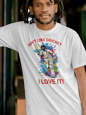 Cricket T-Shirt Herren Sommer Cricketspieler Schlagmann Geschenk Geburtstag Splash Design