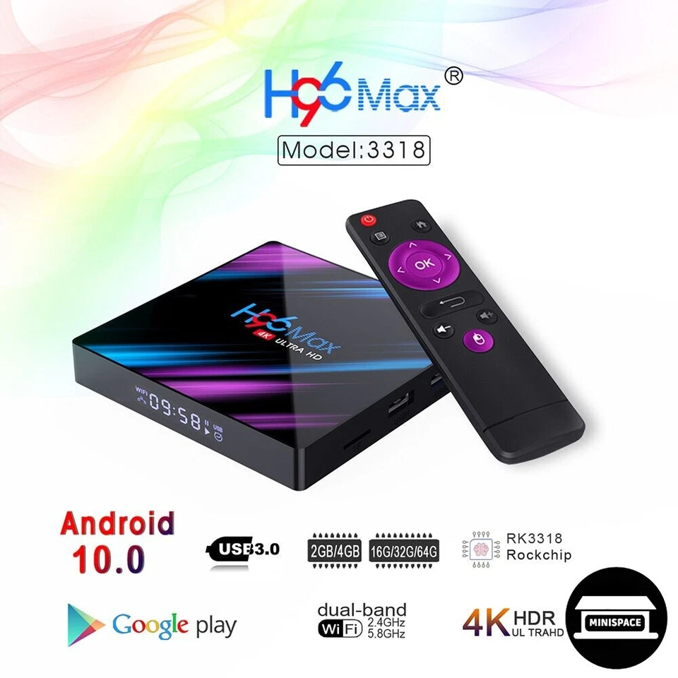 H96 max RK3528 set-top box Android 13 4Gb/64Gb dual WIFI with Bluetooth player - Image 4 of 4