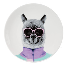 Mustard Novelty Alpaca Design Party Animal Plate Kitchen & Dining Accessories