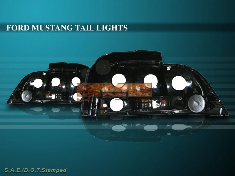 94-98 FORD MUSTANG ALTEZZA LANTERNAS TRASEIRAS VERMELHO ESCURO 95 96 97 - Imagem 2 de 2