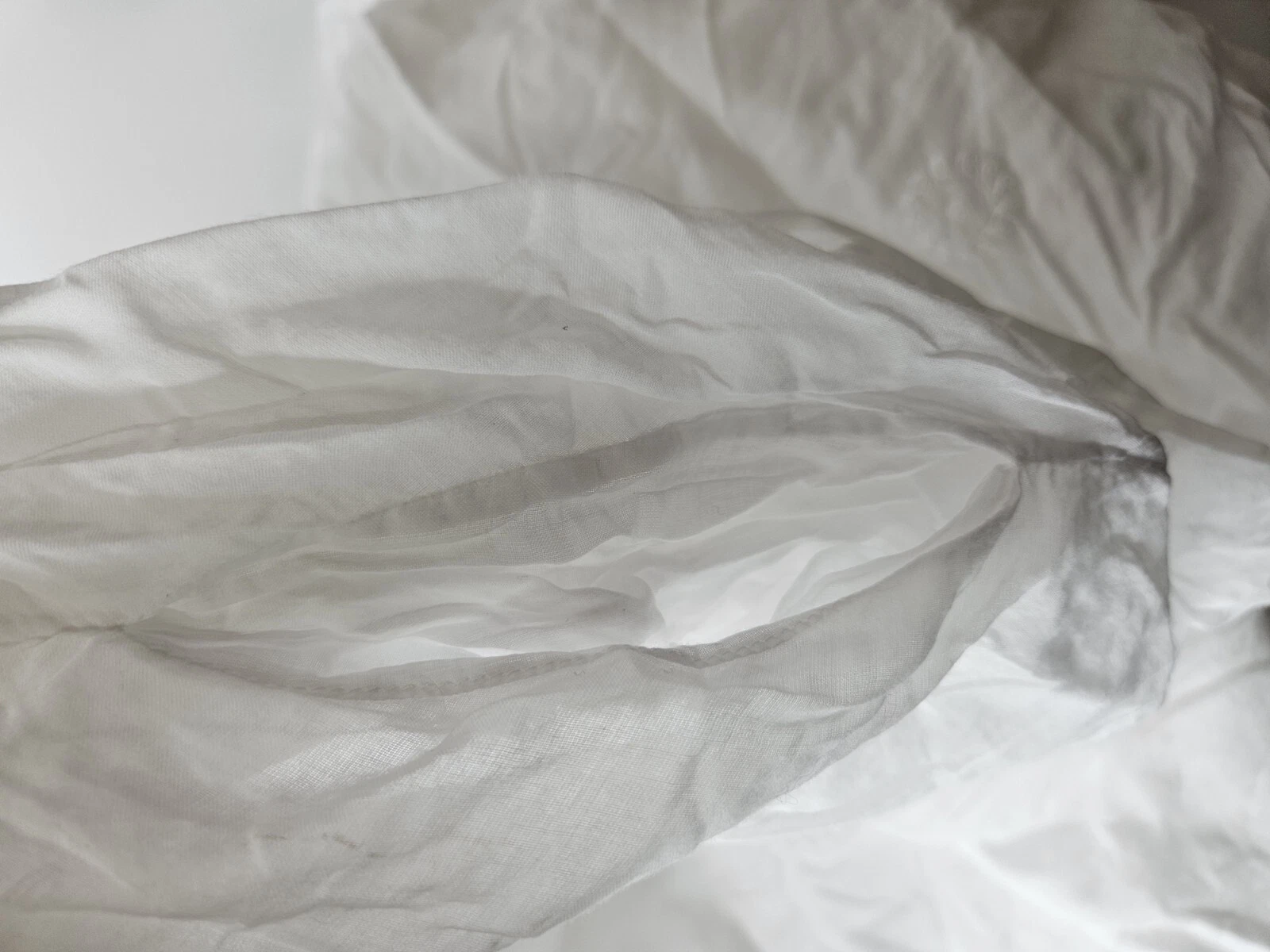 UNDERCOVER Maxi abito Victorias Secret ricamato esclusivo bianco spiaggia senza spalline tasche M