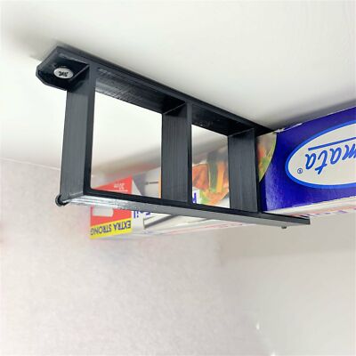 Foil/Cling Film/Grease Proof Paper Cupboard Under Shelf Holder : Black