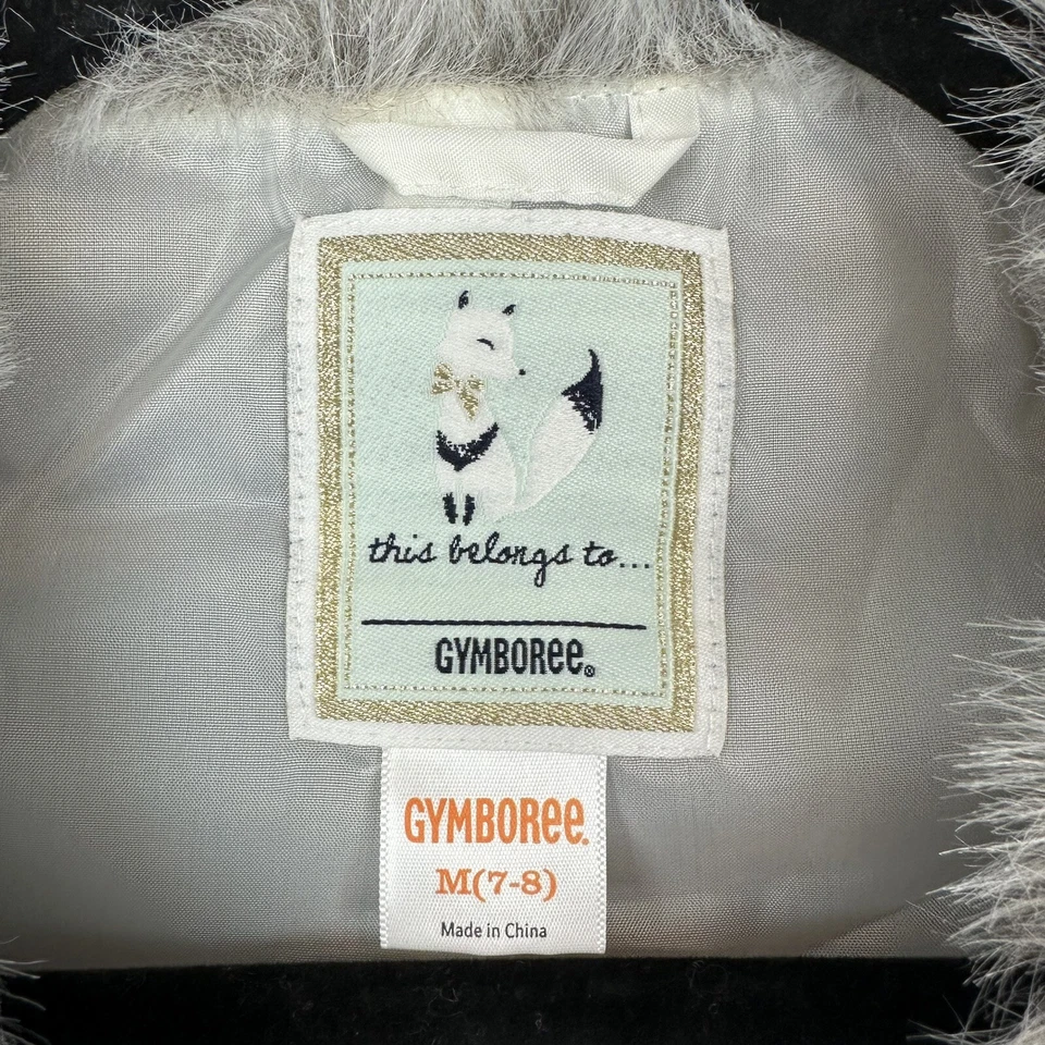 Chaleco Gymboree Niñas 7-8 Mediano Imitación Piel Gris Palanca Botón Forrado ¡¡NUEVO!!  DE1 Foto 4 de 4