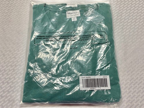 Maglione Linea by Louis Dell'Olio Whisper maglia collo a costine A259623 3X verde mare - Foto 5 di 12