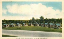Linen Roadside Postcard Manley Court, Cassville, Missouri - circa 1930s-1940s