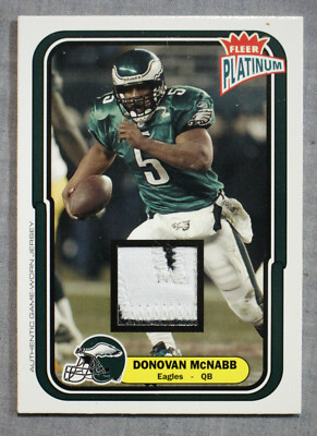 Donovan McNabb 2004 Fleer Platinum 2 Color with Stitching Game Used Jersey  #/45