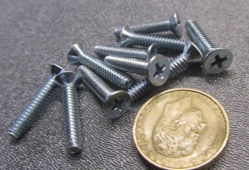 Zinc Flat Head Phillips Machine Screw 10-24 x 1.00" Length 50 Pcs - Picture 3 of 12