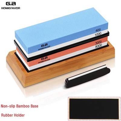 Knives Sharpening Stone Kitchen Whetstone Sharpener Holder Two Side 400/1000Grit Knives Sharpening Stone Kitchen Whetstone Sharpener Holder Two Side 400/1000Grit