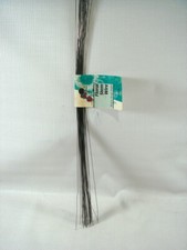 40 pcs Silvertone FLORAL STEM WIRE 26 Gauge Wreath Flower Crafts 18" Length