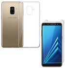 VERRE TREMPÉ + COQUE ANTICHOC TRANSPARENTE Pour SAMSUNG GALAXY A8 PLUS PROTECT +
