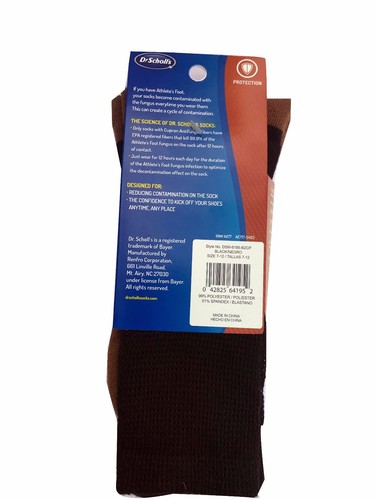 Paquete de 2 calcetines Dr. Scholl's HOMBRE "pie de atleta e hilo infundido de iones de cobre" - Imagen 3 de 9