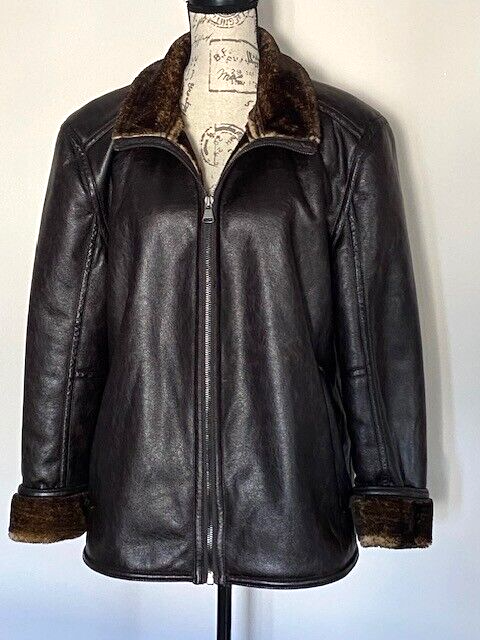 Marc New York Andrew Marc Brown Faux Fur Lined Faux Leather Unisex
