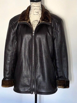 Marc New York Andrew Marc Brown Faux Fur Lined Faux Leather Unisex