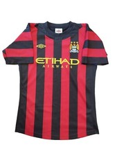 Sz L Kids Manchester City football jersey Umbro away shirt 2011/2012