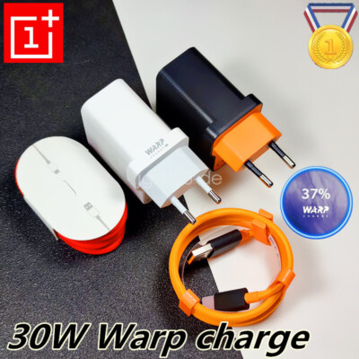 Oneplus 30W Fast Charger Warp Charging Adapter USB Type-C Cable 7 7T 8 Pro