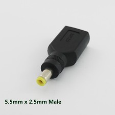 5.5mm x 2.5mm Male Power Charger Converter Adapter Connector for Lenovo ThinkPad