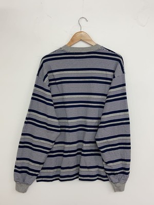 Everyone long sleeve T border tee shirt L navy EV24-CS2 Used | eBay